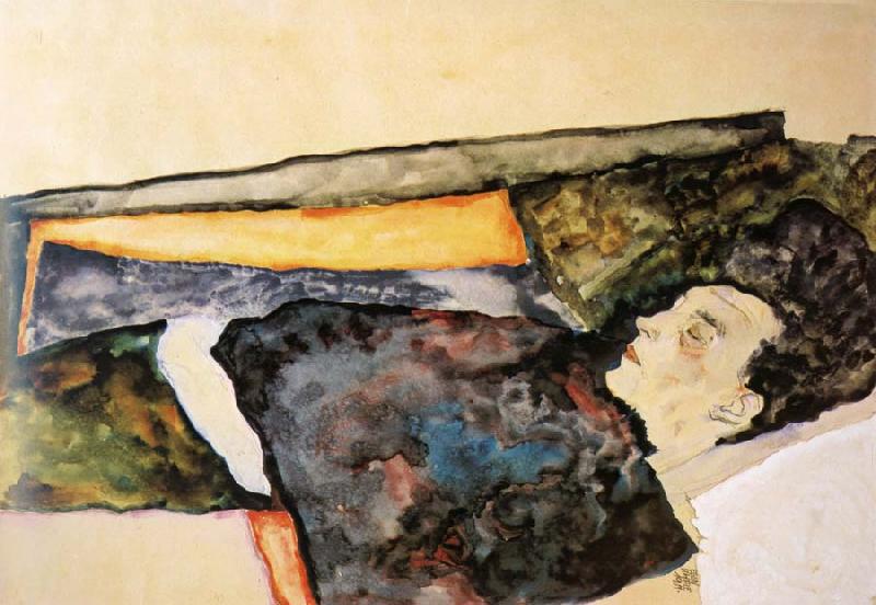 Egon Schiele The Artist-s Mother Sleeping oil painting image